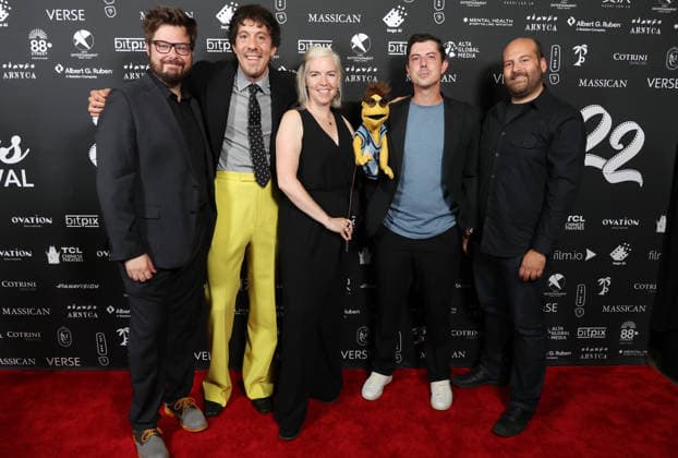 22nd Annual Hollyshorts Film Festival Closing Night Hollywood CA August 23: Gregory J.M. Kasunich, Jonathan Kite, guest, Derek Tramont and Lee Sacks. at 22nd Annual Hollyshorts Film Festival Closing Night held at TCL Chinese Theater in Hollywood, CA. on August 23, 2026 Credit: AdMedia Hollywood CA United States EDITORIAL USE ONLY  Copyright: xx ADx admphotosthree012540