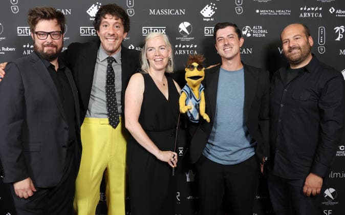 22nd Annual Hollyshorts Film Festival Closing Night Hollywood CA August 23: Gregory J.M. Kasunich, Jonathan Kite, guest, Derek Tramont and Lee Sacks. at 22nd Annual Hollyshorts Film Festival Closing Night held at TCL Chinese Theater in Hollywood, CA. on August 23, 2026 Credit: AdMedia Hollywood CA United States EDITORIAL USE ONLY  Copyright: xx ADx admphotosthree012501