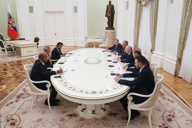 Russia India 9227870 24.08.2026 Russian President Vladimir Putin and Indian Foreign Minister Subrahmanyam Jaishankar attend a meeting at the Kremlin in Moscow, Russia. Sergei Karpukhin Sputnik Moscow Russia  Copyright: xSergeixKarpukhinx