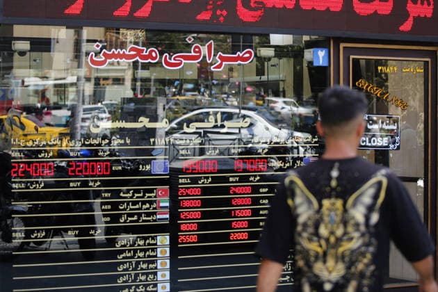 Daily life continues in Tehran as tensions between Iran and the US persist TEHRAN, IRAN - AUGUST 24: (RESTRICTIONS: NO Access Israel Media Persian Language TV Stations Outside Iran Strictly No Access BBC Persian VOA Persian Manoto TV Iran International TV) Currency exchange office is seen as daily life continues amid persistent tensions between Iran and the United States in the Iranian capital Tehran, on August 24, 2026. US President Donald Trump said he had announced an unprecedented economic D-Day operation targeting Iran and threatened countries supporting the Tehran administration with severe economic consequences. Fatemeh Bahrami Anadolu Tehran Iran. Editorial use only. Please get in touch for any other usage.  Copyright: x2026xAnadoluxFatemehxBahramix