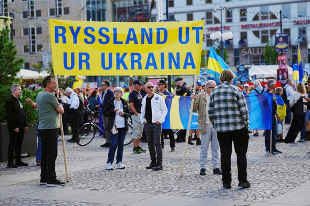 STOCKHOLM, SVERIGE 20260824 Ukrainas självständighetsdag firas med en manifestation pa Medborgarplatsen samt marsch till Sergels torg i Stockholm pa mandagen. STOCKHOLM SVERIGE x10658x *** STOCKHOLM, SWEDEN 20260824 Ukraine s Independence Day will be celebrated with a rally at Medborgarplatsen and a march to Sergels Torg in Stockholm on Monday STOCKHOLM SWEDEN x10658x  Copyright: xMagnusxLejhall TTx SKOLDAD FAGERSTA 9XUpJ3iUrlo