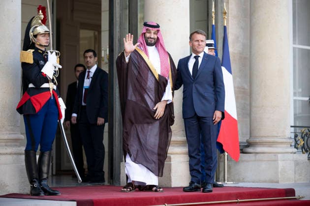 French President Macron Welcomes Saudi Crown Prince Mohammed bin Salman - Paris French President Emmanuel Macron and Saudi Crown Prince Mohammed bin Salman before a meeting at the Elysee Palace in Paris, France, August 24, 2026.Photo by Eliot Blondet ABACAPRESS.COM Paris France France  Copyright: xBlondetxEliot ABACAx