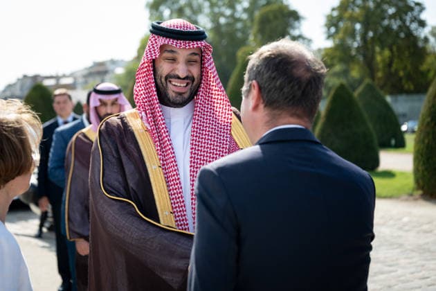 Mohammed bin Salman is Welcomed by French PM Lecornu - Paris French Prime Minister Sebastien Lecornu shake hands of Saudi Arabia s Crown Prince Mohammed bin Salman during a welcome ceremony as part of his two-day official visit to France, at the Hotel des Invalides in Paris, France on August 24, 2026. Photo by Alexis Jumeau ABACAPRESS.COM Paris France  Copyright: xJumeauxAlexis ABACAx
