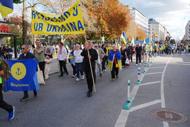 STOCKHOLM, SVERIGE 20260824 Ukrainas självständighetsdag firas med en manifestation pa Medborgarplatsen samt marsch till Sergels torg i Stockholm pa mandagen. STOCKHOLM SVERIGE x10658x *** STOCKHOLM, SWEDEN 20260824 Ukraine s Independence Day will be celebrated with a rally at Medborgarplatsen and a march to Sergels Torg in Stockholm on Monday STOCKHOLM SWEDEN x10658x  Copyright: xMagnusxLejhall TTx UKRAINAS SJÄLVSTÄNDIGHETSDAG STOCKHOLM e4WCNd8m1Uw