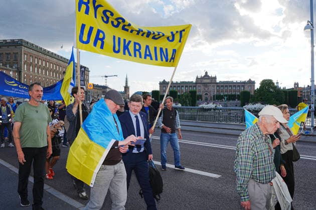 STOCKHOLM, SVERIGE 20260824 Centerpartiets ekonomiskpolitiske talesperson Martin Adahl (C) när Ukrainas självständighetsdag firas med en manifestation pa Medborgarplatsen samt marsch till Sergels torg i Stockholm pa mandagen. STOCKHOLM SVERIGE x10658x *** STOCKHOLM, SWEDEN 20260824 Martin Adahl C, economic policy spokesperson for the Center Party, as Ukraine’s Independence Day is celebrated with a rally at Medborgarplatsen and a march to Sergels Torg in Stockholm on Monday STOCKHOLM SWEDEN x10658x  Copyright: xMagnusxLejhall TTx UKRAINAS SJÄLVSTÄNDIGHETSDAG STOCKHOLM h0MCvBVMkV8