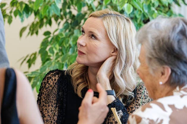 24.08.2026. Düsseldorf. Veronica Ferres bei der Verleihung des Verdienstordens des Landes Nordrhein-Westfalen anlässlich des 80. Landesgeburtstages. Düsseldorf Staatskanzlei Nordrhein-Westfalen Deutschland *** August 24, 2026, Düsseldorf: Veronica Ferres at the award ceremony for the Order of Merit of the State of North Rhine-Westphalia on the occasion of the state’s 80th anniversary. Düsseldorf, State Chancellery of North Rhine-Westphalia, Germany