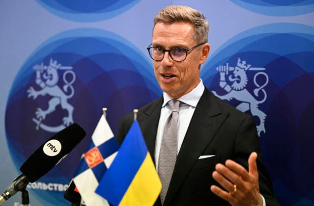 LKS 20260824 Finland s President Alexander Stubb is speaking during his press conference in the evening after the Coalition of the Willing Meeting in Kyiv, Ukraine on Ukraine’s 35th Independence Day, August 24, 2026. - ANTTI AIMO-KOIVISTO Kiova Ukraine  Copyright: xAnttixAimo-Koivistox k9gP-IdFSGA
