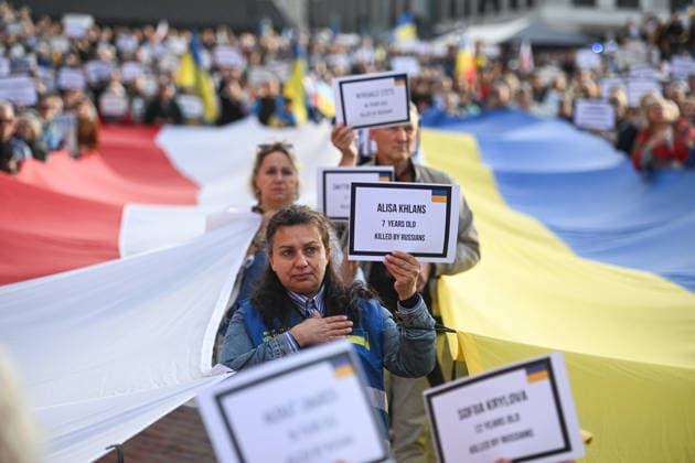 Ukrainian Independence day celebrations in Poland WARSAW, POLAND - AUGUST 24: Members of the Ukrainian diaspora and Poles participate in a demonstration celebrating the Ukrainian Independence day in Warsaw, Poland on August 24, 2026. Omar Marques Anadolu Warsaw Poland. Editorial use only. Please get in touch for any other usage.  Copyright: x2026xAnadoluxOmarxMarquesx