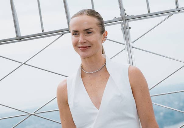 August 24, 2026, New York, Ny, United States: Elina Svitolina lights the Empire State Building in honor of Ukrainian Independence Day in partnership with the Consulate General of Ukraine in New York. Held at Empire State Building in New York. Dinara Khairova Zuma Press August 24, 2026. New York United States  - ZUMAp281 20260824_zea_p281_009 Copyright: xPhotoxImagexPressx