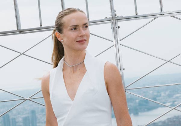 August 24, 2026, New York, Ny, United States: Elina Svitolina lights the Empire State Building in honor of Ukrainian Independence Day in partnership with the Consulate General of Ukraine in New York. Held at Empire State Building in New York. Dinara Khairova Zuma Press August 24, 2026. New York United States - ZUMAp281 20260824_zea_p281_012 Copyright: xPhotoxImagexPressx