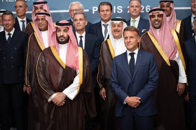 Saudi Arabia’s Crown Prince and Prime Minister Mohammed bin Salman and French President Emmanuel Macron at the closing ceremony of the Franco-Saudi Business Forum at the Cercle de l’Union Interalliée, in Paris. Saudi Crown Prince and Prime Minister Mohammed bin Salman and French President Emmanuel Macron at the closing of the Franco-Saudi Business Forum at the Cercle de l’Union Interalliée in Paris, France, August 24, 2026 Grégoire CAMPIONE Pool Bestimage Saudi Crown Prince and Prime Minister Mohammed bin Salman and French President Emmanuel Macron at the closing of the Franco-Saudi Business Forum at the Cercle de l’Union Interalliée in Paris, France, on August 24, 2026 Paris, France  Copyright: xGrÃ goirexCampione Pool BestimagexGrÃ goirexCampione Pool Bestimagex