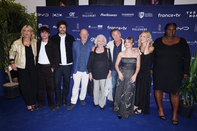 Angouleme Film Festival - Opening Red Carpet Franck Dubosc, Charlotte Lipinska, Déborah Lukumuena, Jean-Paul Salomé, Marie-Christine Barrault, Julien De Saint-Jean, Antoine Wauters, Marine Delplace, Rose-Marie Perreault attends the Opening Red Carpet of the 19th Angouleme Film Festival in Angouleme, August 24, 2026, France. Photo by Jerome Domine ABACAPRESS.COM Angouleme France  Copyright: xDominexJerome ABACAx