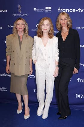 Angouleme Film Festival - Opening Red Carpet Anne Marivin, Sandrine Kiberlain and Isabelle Huppert attends the Opening Red Carpet of the 19th Angouleme Film Festival in Angouleme, August 24, 2026, France. Photo by Jerome Domine ABACAPRESS.COM Angouleme France  Copyright: xDominexJerome ABACAx