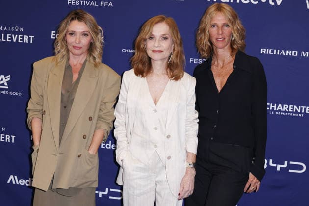 Angouleme Film Festival - Opening Red Carpet Anne Marivin, Sandrine Kiberlain and Isabelle Huppert attends the Opening Red Carpet of the 19th Angouleme Film Festival in Angouleme, August 24, 2026, France. Photo by Jerome Domine ABACAPRESS.COM Angouleme France  Copyright: xDominexJerome ABACAx