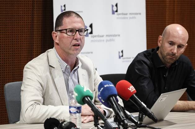 King s prosecutor Etienne Gaublomme talks to the press during a press conference of Namur public prosecutor office, Monday 24 August 2026, in Namur justice palace. Earlier today a body was found in Onhaye. It is possible that the body found today is that of five-year-old TymÃ o, who has been missing since Saturday 17 June along with his father, B. Brigou. The father™s car had been found in the car park of the Onhaye football club.  BRUNOxFAHY 184197701