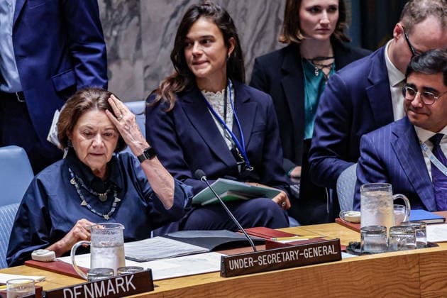 August 24, 2026, New York, New York, United States: ROSEMARY DICARLO, United Nations Under-Secretary-General for Political and Peacebuilding Affairs, briefs the Security Council on the situation in Sudan, addressing the continuing conflict, political developments and deteriorating security conditions, including ongoing violence and risks to civilians. New York United States  - ZUMAo116 20260824_znp_o116_008 Copyright: xBiancaxOterox