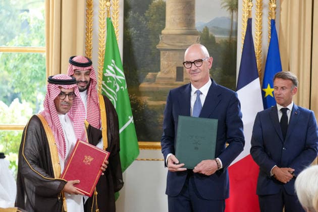 President of the Republic Emmanuel Macron and His Royal Highness Mohammed bin Salman bin Abdulaziz Al Saud, Crown Prince and Prime Minister of Saudi Arabia, strengthen the strategic partnership between the two countries at the Élysée Palace in Paris, France, on August 24, 2026. Anne Sophie Guebey, Bestimage, Paris, France  Copyright: xAnne-SophiexGuebeyx xBestimagexAnne-SophiexGuebeyx xBestimagex