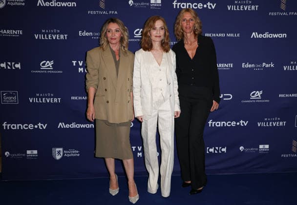 Festival du Film Francophone d AngouleÌ‚me 2026 - jour 1 Anne Marivin , Isabelle Huppert et Sandrine Kiberlain Photocall de la CÃ rÃ monie d Ouverture du Festival du Film Francophone d AngouleÌ‚me 2026, le 24 aoÃ»t 2026.  Copyright: xFabricexChasseryx
