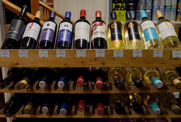 February 7, 2018, Cremona, Ab, Canada: Bottles of wine are shown on display at a liquor store in Cremona, Alta. on Wednesday, Feb. 7, 2018. Cremona Canada  - ZUMAc35_ 20180207_zaf_c35_213 Copyright: xJeffxMcintoshx