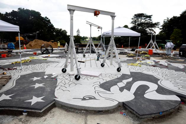 Trump Remarks at a School Choice Event at the White House Construction of the helipad of the White House in Washington DC, USA, 24 August 2026. President Trump invited families and children of back-to-school event which he was hosting in the Rose Garden, to view the construction of the helipad on the South Lawn. Credit: Will Oliver Pool via CNP Washington District of Columbia United States of America EDITORIAL USE ONLY Copyright: xx WH-2408-004-6513902 WillxOliverx-xPoolxviaxCNPx cnpphotos339672