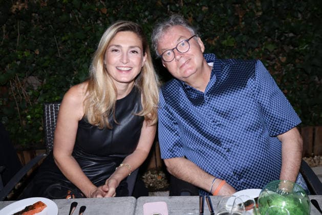 Exclusive - Angouleme Film Festival - Opening Diner Exclusive - Julie Gayet and Dominique Besnehard attends Opening Diner held at Louvel Restaurant as part of the 19th Angouleme Film Festival in Angouleme, August 24, 2026, France. Photo by Jerome Domine ABACAPRESS.COM Angouleme France  Copyright: xDominexJerome ABACAx
