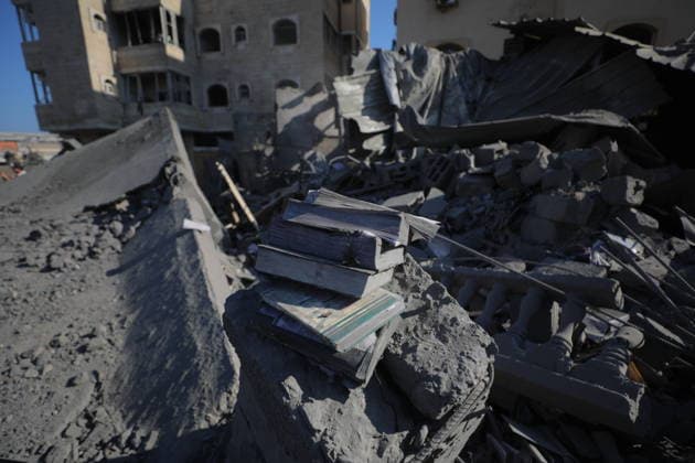 Palestinians Inspect Destruction at Historic Abu Salim Mosque in Deir el-Balah Palestinians inspect the destruction at the historic Abu Salim Mosque in Deir el-Balah, in the central Gaza Strip, on August 25, 2026, after it was targeted in an Israeli strike the previous evening. Local sources said the mosque was completely destroyed and several people were wounded in the strike. Photo by Hassan al-Jedi apaimages Nusairat Gaza Strip Palestinian Territory 250826_Deir_al-Balah_HJ_00(26).jpeg Copyright: xapaimagesxHassanxal-Jedixx xapaimagesx