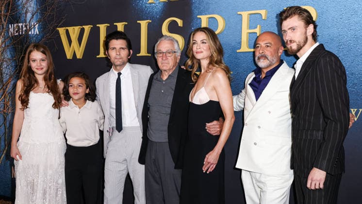 New York Premiere Of Netflix s The Whisper Man MANHATTAN, NEW YORK CITY, NEW YORK, USA - AUGUST 24: Aniela Zeig, Acston Luca Porto, Adam Scott, Robert De Niro, Michelle Monaghan, James Ashcroft and Owen Teague arrive at the New York Premiere Of Netflix s The Whisper Man held at The Edwardian Room at The Plaza Hotel on August 24, 2026 in Manhattan, New York City, New York, United States. New York City The Edwardian Room at The Plaza Hotel New York United States Copyright: xImagexPressxAgencyx