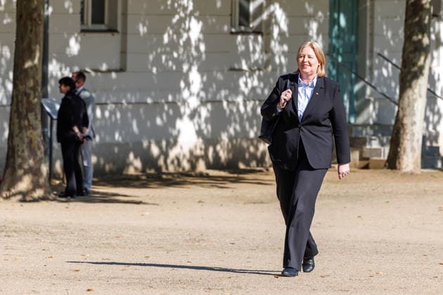 Kabinettsklausur Baerbel Bas (SPD), Bundesministerin fuer Arbeit und Soziales, bei einer Kabinettsklausur am 25.08.26 in der Schloss Neuhardenberg in Brandenburg. Brandenburg Deutschland Schloss Neuhardenberg *** Cabinet Retreat: Baerbel Bas (SPD), Federal Minister of Labor and Social Affairs, at a cabinet retreat on August 25, 2026, at Neuhardenberg Castle in Brandenburg, Germany; Neuhardenberg Castle