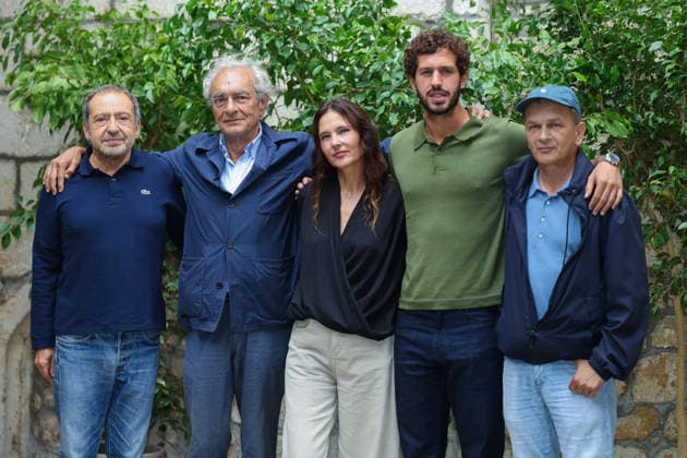 Angoulême Film Festival Photocall on Tuesday, August 25, 2026 Angoulême Film Festival 2026 Patrick Timsit, George Marc Benamou, Virginie Ledoyen, Victor Belmondo, and Gael Morel 459131 August 25, 2026 Angoulême, France  Copyright: xLionelxGuericolas MPPx STAR_459131_058