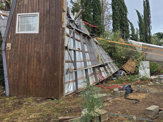 Séverine and Nicolas Simon are the only residents of Saint Hilaire directly affected by the violent tornado in the Aude region. This young farming couple lost their home, and their land was devastated by the tornado. Fortunately, they are safe and sound, as are their children and their animals. Valérian Wagner Bestimage Séverine and Nicolas Simon are the only residents of Saint Hilaire directly affected by the violent tornado in the Aude region. This young farming couple lost their home, and their land was devastated by the tornado. Fortunately, they are safe and sound, as are their children and animals. Saint Hilaire, France  Copyright: xValÃ rianxWagner BestimagexValÃ rianxWagner Bestimagex