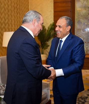Egyptian Foreign Minister Meets Hussein al-Sheikh in Alamein Egyptian Foreign Minister Badr Abdelatty receives Vice President of the State of Palestine Hussein al-Sheikh in Alamein, Egypt, on August 25, 2026, in the presence of Palestinian National Council President Rawhi Fattouh and Fatah Central Committee member Majed Faraj. The meeting focuses on developments in the occupied Palestinian territories, efforts to support the legitimate rights of the Palestinian people, and implementation of the peace plan. Photo by Egyptian Foreign Minister Office apaimages Cairo Cairo Egypt 250826_Egypt_EPO_00(3) Copyright: xapaimagesxEgyptianxForeignxMinisterxOfficex xapaimagesx