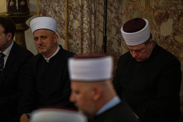 Mawlid al-Nabi in Sarajevo SARAJEVO, BOSNIA AND HERZEGOVINA - AUGUST 25: Muslims attend a Mawlid al-Nabi program at the historic Gazi Husrev-beg Mosque in Sarajevo, Bosnia and Herzegovina on August 25, 2026. Denis Zuberi Anadolu Sarajevo Bosnia and Herzegovina. Editorial use only. Please get in touch for any other usage.  Copyright: x2026xAnadoluxDenisxZuberix