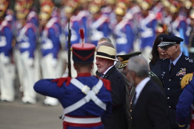 Soldier s Day ceremony in Brasilia BRASILIA, BRAZIL - AUGUST 25: Brazil s President Luiz Inacio Lula da Silva reacts while attending a Soldier s Day ceremony in Brasilia, Brazil on August 25, 2026. Mateus Bonomi Anadolu Brasilia Brazil. Editorial use only. Please get in touch for any other usage.  Copyright: x2026xAnadoluxMateusxBonomix