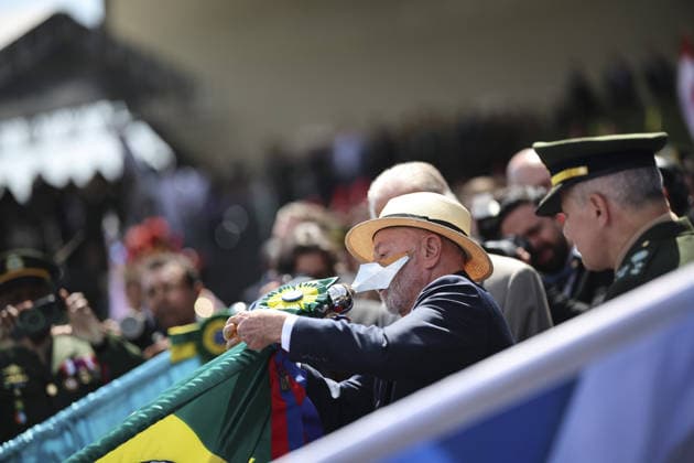 Soldier s Day ceremony in Brasilia BRASILIA, BRAZIL - AUGUST 25: Brazil s President Luiz Inacio Lula da Silva reacts while attending a Soldier s Day ceremony in Brasilia, Brazil August 25, 2026. Mateus Bonomi Anadolu Brasilia Brazil. Editorial use only. Please get in touch for any other usage.  Copyright: x2026xAnadoluxMateusxBonomix