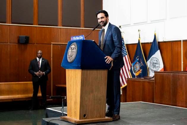 August 25, 2026, New York City, New York, United States: New York City Mayor ZOHRAN MAMDANI (D) speaking at a press conference in Manhattan Housing Court in New York City. New York City United States  - ZUMAb161 20260825_aap_b161_001 Copyright: xMichaelxBrochsteinx