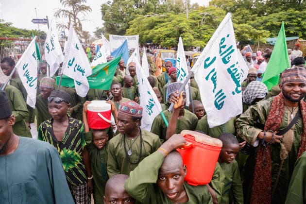 Mawlid al-Nabi in Nigeria ABUJA, NIGERIA - AUGUST 25: Hundreds of Muslims gathered to mark Mawlid al-Nabi, commemorating the birth of Prophet Muhammad in Abuja, Nigeria on August 25, 2026. Participants wearing colorful clothing, marched through the streets, waving, praying and chanting religious hymns. Emmanuel Osodi Anadolu Abuja Nigeria. Editorial use only. Please get in touch for any other usage.  Copyright: x2026xAnadoluxEmmanuelxOsodix
