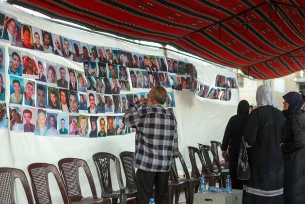 Victims of Daraya massacre commemorated in Syria DAMASCUS, SYRIA - AUGUST 25: People attend a commemoration ceremony for those who lost their lives in a 2012 massacre carried out by forces of the ousted regime in Daraya district, southwest of Damascus, Syria, on August 25, 2026. According to local records, 512 people were documented as having been killed, while the identities of 250 victims could not be determined and the fate of nearly 200 others remains unknown. Nour Ziadeh Anadolu Damascus Syria. Editorial use only. Please get in touch for any other usage.  Copyright: x2026xAnadoluxNourxZiadehx