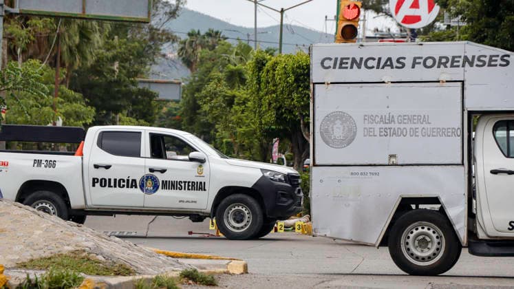 August 25, 2026, Chilpancingo, Guerrero, Mexico: An armed attack on one of the main avenues in the city of Chilpancingo in the state of Guerrero left three dead and one wounded. Violence in Guerrero has increased due to the dispute between the Ardillos and Tlacos criminal groups. Chilpancingo Mexico - ZUMAj170 20260825_zip_j170_003 Copyright: xDavidxJuarezx