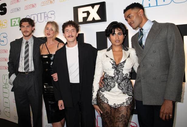 F X Adults S2 Screening in NYC F X Adults S2 Screening in NYC, Metrograph Theater, NY. 25 Aug 2026 Pictured: Jack Innanen, Lucy Freyer, Malik Elassal, Amita Rao, Owen Thiele.  Copyright: xThexMegaxAgencyxMayer xMEGAx