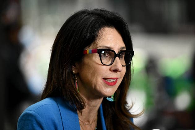 ANTISEMITISM ROYAL COMMISSION, Danielle Jaku speaks to media after appearing at the Royal Commission on Antisemitism and Social Cohesion in Sydney, Wednesday, August 26, 2026. ( NO ARCHIVING SYDNEY NEW SOUTH WALES AUSTRALIA  Copyright: xDANxHIMBRECHTSx 20260826149627566060