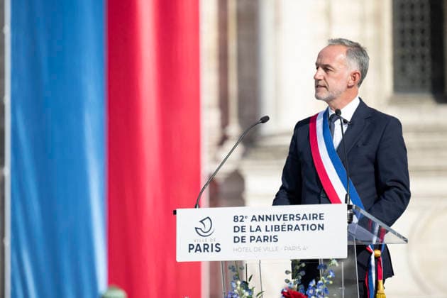 Emmanuel Gregoire At Liberation Commemoration - Paris Paris Mayor Emmanuel Gregoire during the ceremonies commemorating the 82nd anniversary of the liberation of Paris in Paris, France, August 25, 2026. Photo by Eliot Blondet ABACAPRESS.COM Paris France France  Copyright: xBlondetxEliot ABACAx