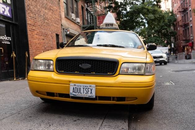 August 25, 2026, Bronx, New York, USA: Prompt city taxi set in front of event space for premiere of Adults Season 2 by FX at Metrograph in New York, NY on August 25, 2026. Bronx USA - ZUMAr339 20260825_znp_r339_021 Copyright: xLevxRadinx