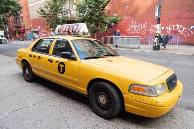 August 25, 2026, Bronx, New York, USA: Prompt city taxi set in front of event space for premiere of Adults Season 2 by FX at Metrograph in New York, NY on August 25, 2026. Bronx USA - ZUMAr339 20260825_znp_r339_022 Copyright: xLevxRadinx