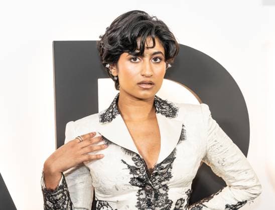 August 25, 2026, Bronx, New York, USA: Amita Rao wearing dress by Jackson Wiederhoeft attends premiere of Adults Season 2 by FX at Metrograph in New York, NY on August 25, 2026. Bronx USA - ZUMAr339 20260825_znp_r339_030 Copyright: xLevxRadinx