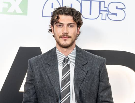 August 25, 2026, Bronx, New York, USA: Jack Innanen wearing suit, shirt and tie by Yves Saint Laurent attends premiere of Adults Season 2 by FX at Metrograph in New York, NY on August 25, 2026. Bronx USA - ZUMAr339 20260825_znp_r339_046 Copyright: xLevxRadinx