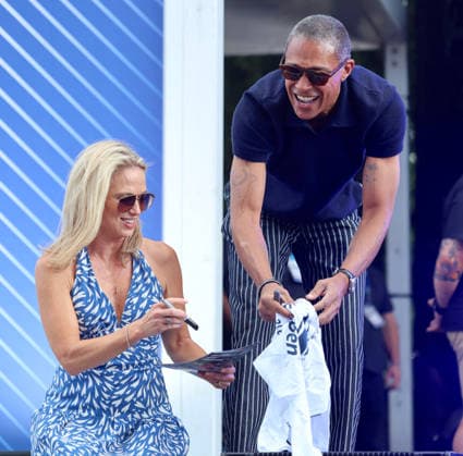 T.J. Holmes and Amy Robach at the US Open - NYC T.J. Holmes and Amy Robach are doing a live podcast at the US Open in New York, NY on August 25, 2026. Photo by Charles Guerin ABACAPRESS.COM New York City NY United Arab Emirates  Copyright: xGuerinxCharles ABACAx