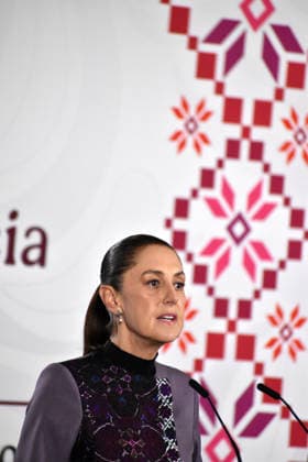 IPA87800218 - Mexican President Claudia Sheinbaum Pardo speaks during her daily morning press conference at the National Palace on August 25, 2026, in Mexico City, Mexico.  Copyright: xLuisxBarronx xEyepixxGroup Eyepix LiveMediax xLuisxBarronx xEyepixxGroup Eyepix LiveMediax 87800218