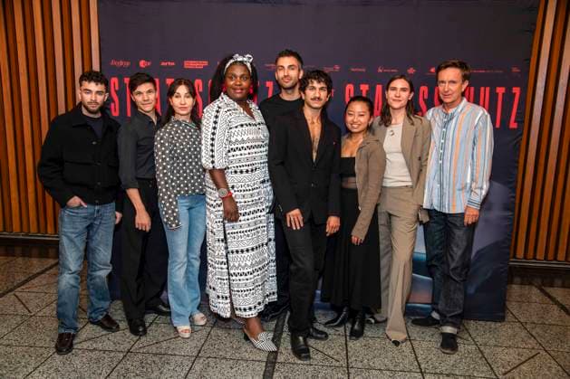 ABB STAATSCHUTZ- Ali Reza Ahmadi, Sebastian Urzendowsky, Kathrin Angerer, Mercy Dorcas Otieno, Faraz Shariat, Chen Emilie Yan, Laura Lippmann und Arnd Klawitter zu Gast bei Special Screenings des Kino Films Staatssschutz im Kino International am 25.AUGUST 2026 in Berlin Berlin Deutschland