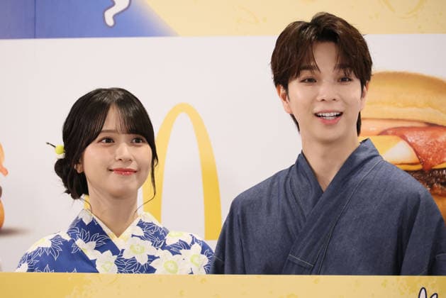 August 26, 2026, Tokyo, Japan - Japanese actor and singer Daichi Shiozaki (L) and voice actress Maika Sasaki (R) attend a promotional event of McDonald s Japan s new tsukimi burger (moon-viewing burger) in Tokyo on Wednesday, August 26, 2026. McDonald s Japan will put the new series of tsukimi burgers, hamburger with fried egg on the market on September 2 ahead of the harvest moon festival. (photo by Yoshio Tsunoda AFLO)  aflo_343074761
