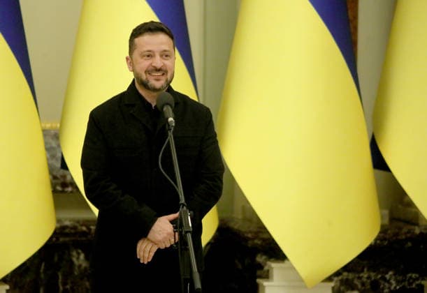 President of Ukraine Volodymyr Zelenskyy participates in the sixth National Legend of Ukraine awards ceremony at the Mariinskyi Palace, Kyiv, Ukraine, August 25, 2026. Established in 2021, the President of Ukraine’s National Legend of Ukraine award honours individuals who have contributed to the establishment of an independent Ukraine, the defence of the country and service to the Ukrainian people, the development of the national economy, science, education, culture, the arts, sport and health care, as well as active charitable and civic activities. This year, 18 recipients included military personnel, artists, musicians, athletes, foreign partners and journalists. (Photo by Yuliia Ovsiannikova Ukrinform) Annual National Legend of Ukraine a  Copyright: xYuliiaxOvsiannikovax